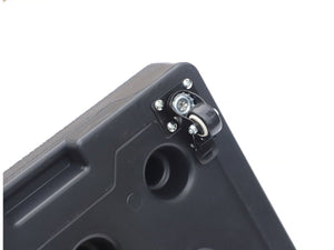 Supporto per ombrellone appesantito con rotelle - Nero