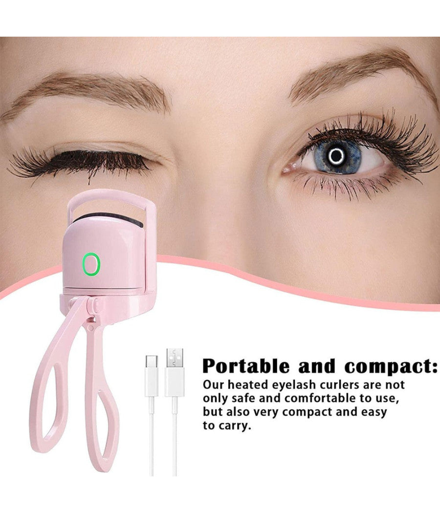 Piegaciglia Elettrico Riscaldato Portatile Ricaricabile Allunga Ciglia Volume         