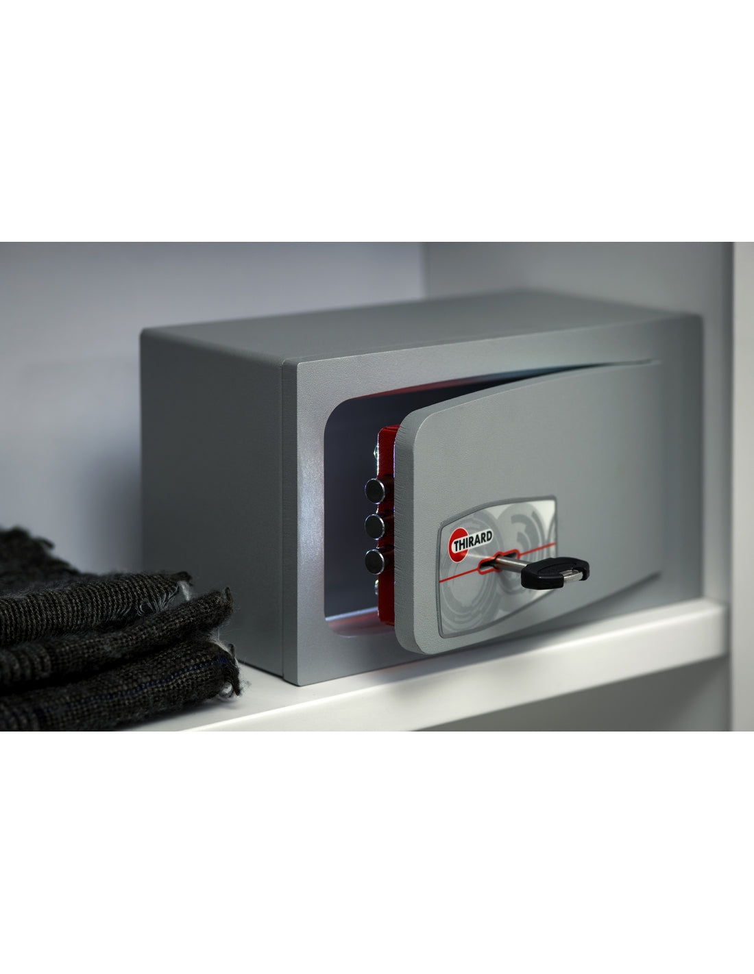 Cassaforte  portavalori Pierrefonds 13x22x12cm, installazione a muro o in un mobile, 2 chiavi - THIRARD