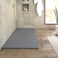 Piatto doccia 80x80 cm linea PIETRA antracite riducibile su misura BOSTON