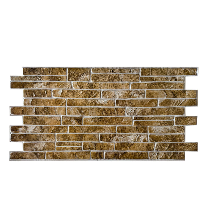 Pannelli 3D Rivestimento a parete in PVC effetto PIETRA SABBIA 96x48cm Realistici, isolanti, idrorepellenti.