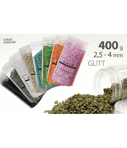 Pietre Glitt Colorate Decorative Decoupage 400gr 2,5-4mm Colori Assortiti 712692         