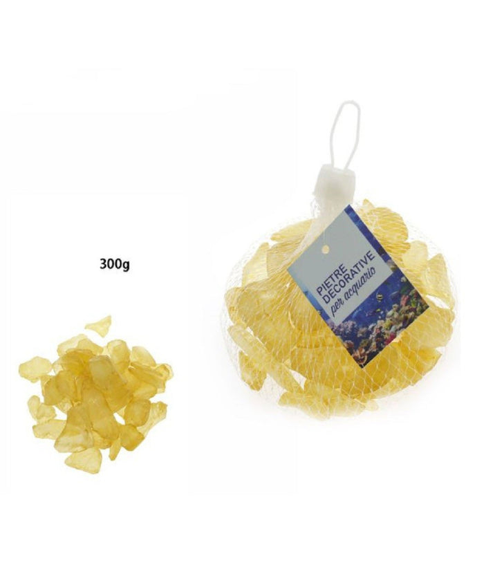 Pietre Sassi Sassolini Decorativi Gialli Per Acquario Da 300gr Decorazione 70270         