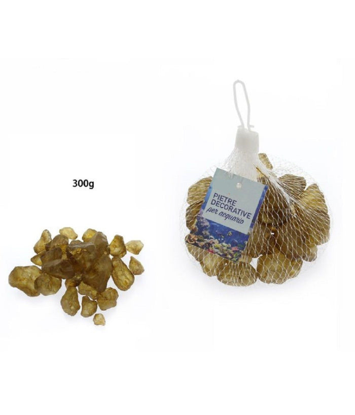 Pietre Sassi Sassolini Decorativi Marroni Per Acquario 300 Gr Decorazione 70272         