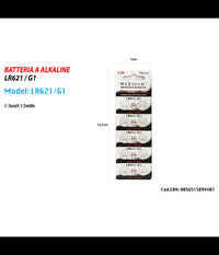 Pile Alkaline Lr621/g1 1.5v 12mah Batterie Bottone Telecomandi Orologi Maxtech         
