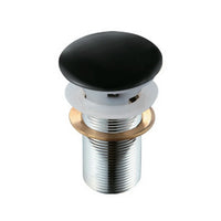 Piletta click clack con tappo nero lucido in ceramica senza troppopieno