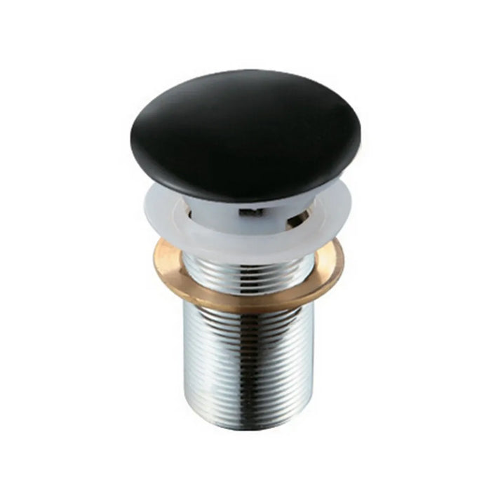 Piletta click clack con tappo nero lucido in ceramica senza troppopieno