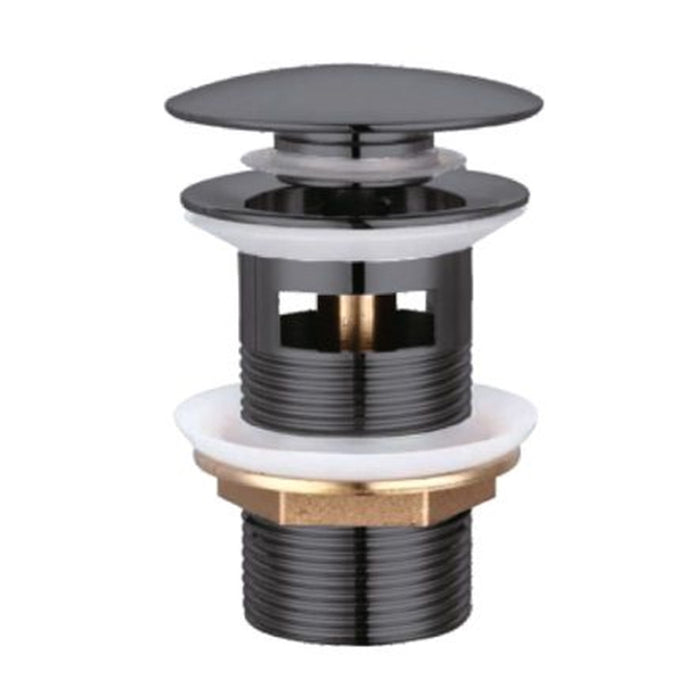 Trade Shop - Piletta Click Clack Lavabo Lavandino Universale 1/4" Pop Up Tappo Di Scarico Nero 59606         