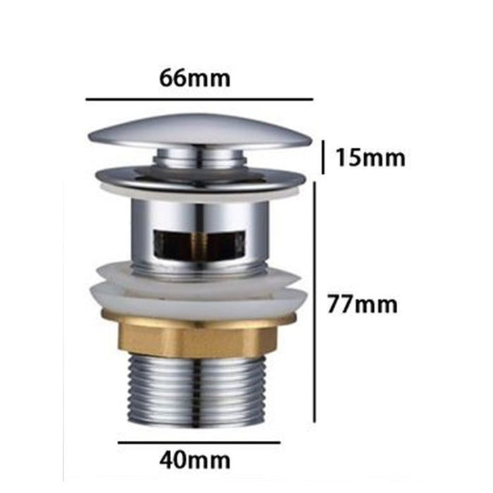 Trade Shop - Piletta Click Clack Tappo Rubinetto Lavandino Cucina Bagno Con Foro Pop-up 59605         