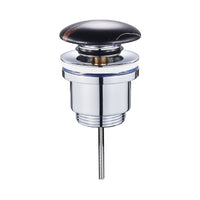 Piletta di scarico clic clac effetto marmo nero con e senza troppopieno