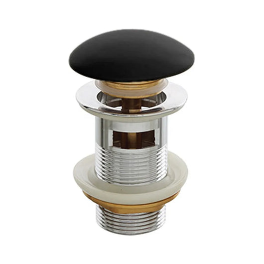 Piletta di scarico clic clac nera opaca con e senza troppopieno