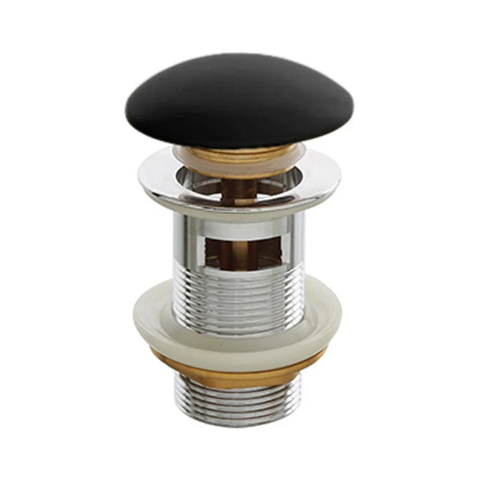 Piletta di scarico clic clac nera opaca con e senza troppopieno