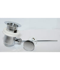 Piletta Di Scarico Con Saltello Completa Di Tappo Per Lavabo Bidet Automatico         