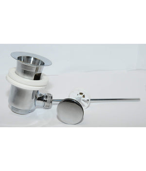 Piletta Di Scarico Con Saltello Completa Di Tappo Per Lavabo Bidet Automatico         