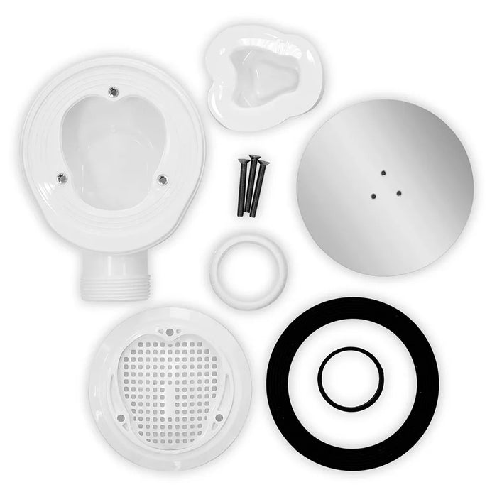 Piletta di scarico sifonata extra slim H51 D90 cm con griglia in acciaio inox