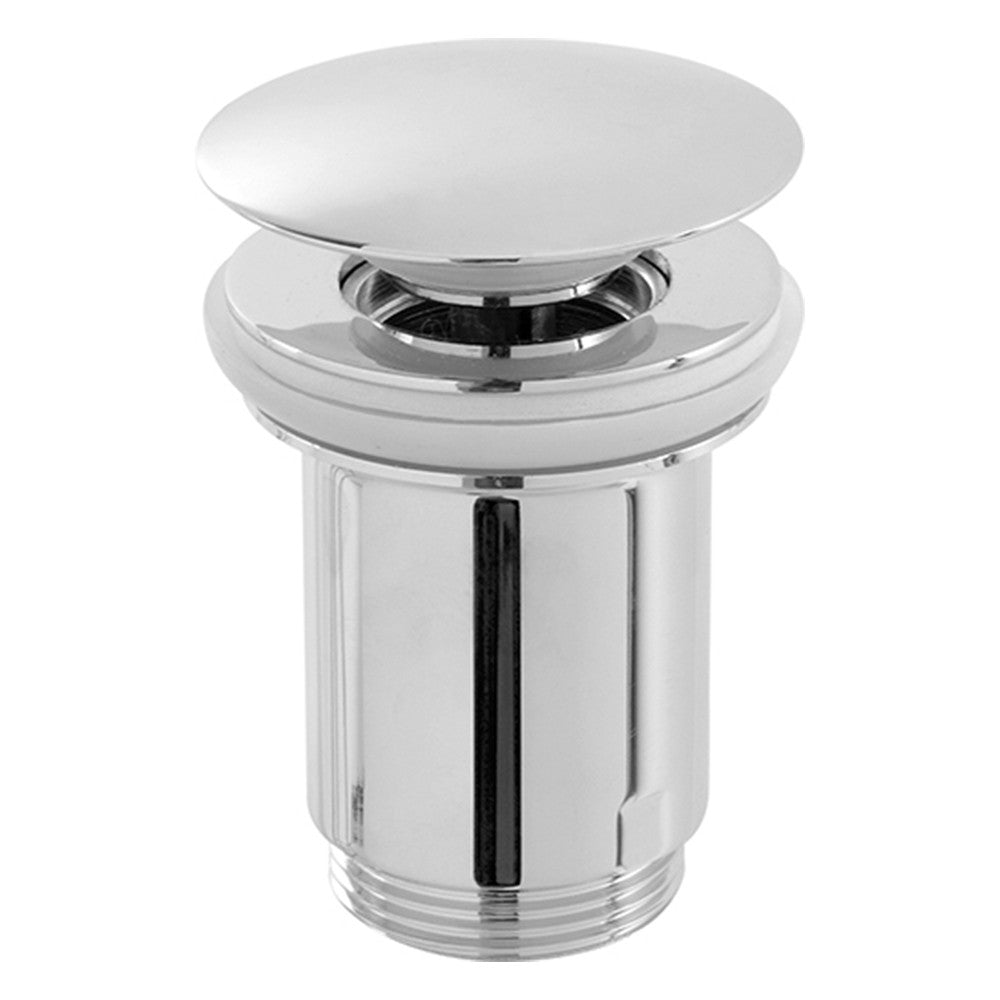 Piletta di scarico universale click clack senza troppopieno tappo in acciaio cromato