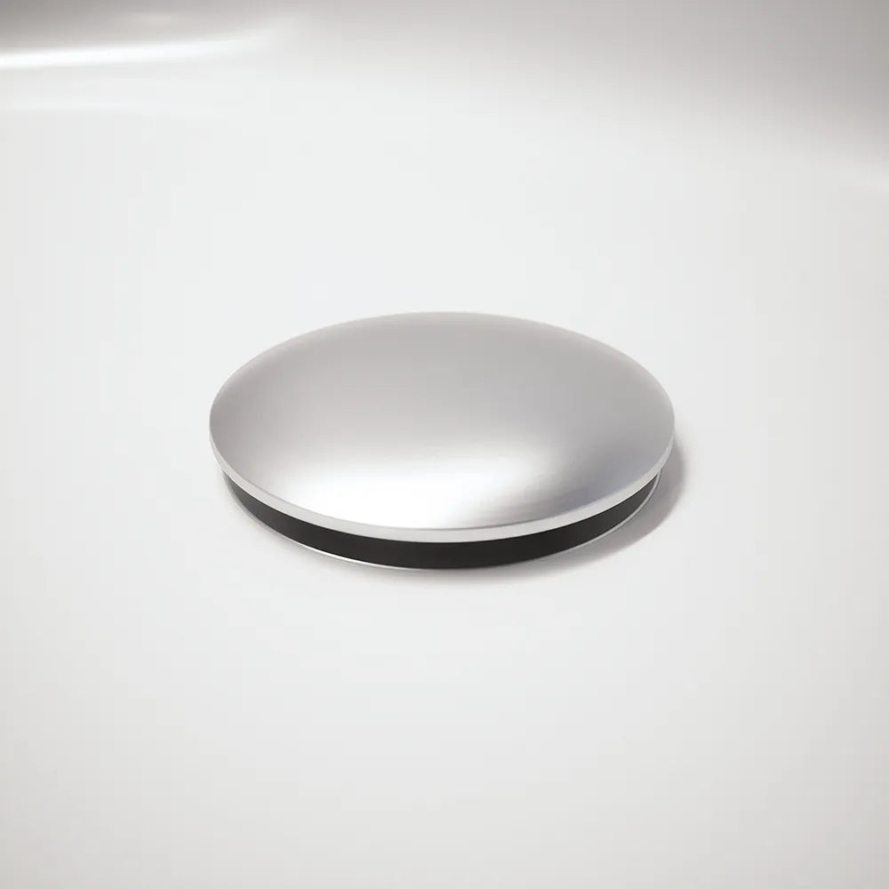 Piletta di scarico click-clack universale per lavabi e bidet nickel spazzolato con vite | Nurek