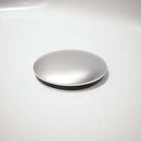 Piletta di scarico click-clack universale per lavabi e bidet nickel spazzolato con vite | Nurek