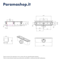 Piletta di scarico per piatto doccia modelli Paros e Merlera