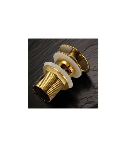 Trade Shop - Piletta Universale Scarico Lavabo Bide Click Clack Tappo Popup Colore Oro Dorata -