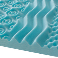 Topper Piazza e Mezza 120x200 in memory foam 5 cm con rivestimento in aloe vera sfoderabile - 9 Zone di Comfort