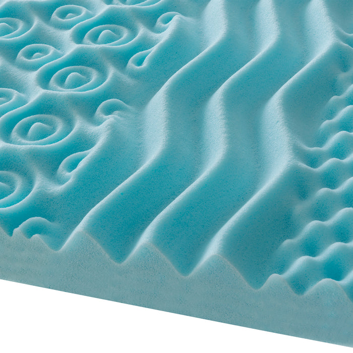 Topper Singolo 80x200 in memory foam 5 cm con rivestimento in aloe vera sfoderabile - 9 Zone di Comfort