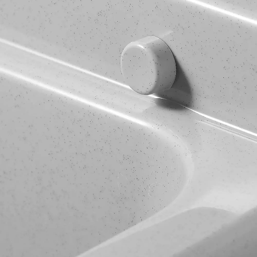 Pilozzo a muro 55x34 cm per esterno in resina bianca marmorizzata