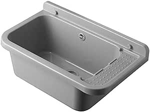 Lavatoio-Pilozzo da Parete, Resina PP, 60 x 34 cm, Grigio