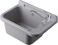 Lavatoio-Pilozzo da Parete, Resina PP, 60 x 34 cm, Grigio