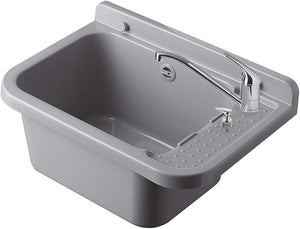 Lavatoio-Pilozzo da Parete, Resina PP, 60 x 34 cm, Grigio