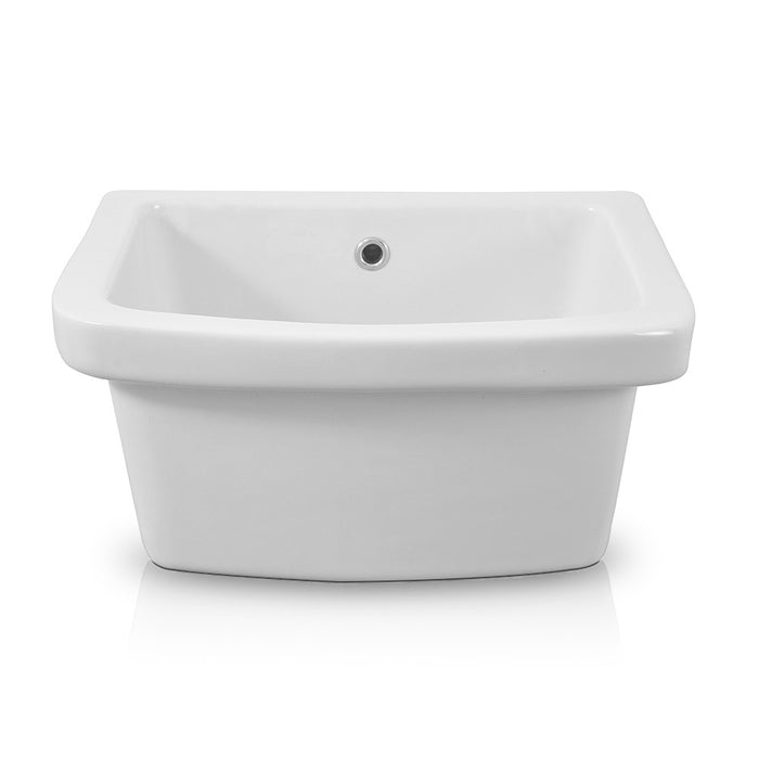 Pilozzo lavanderia sospeso 46x40 cm in ceramica bianco per interno ed esterno