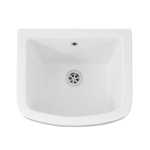 Pilozzo lavanderia sospeso 46x40 cm in ceramica bianco per interno ed esterno