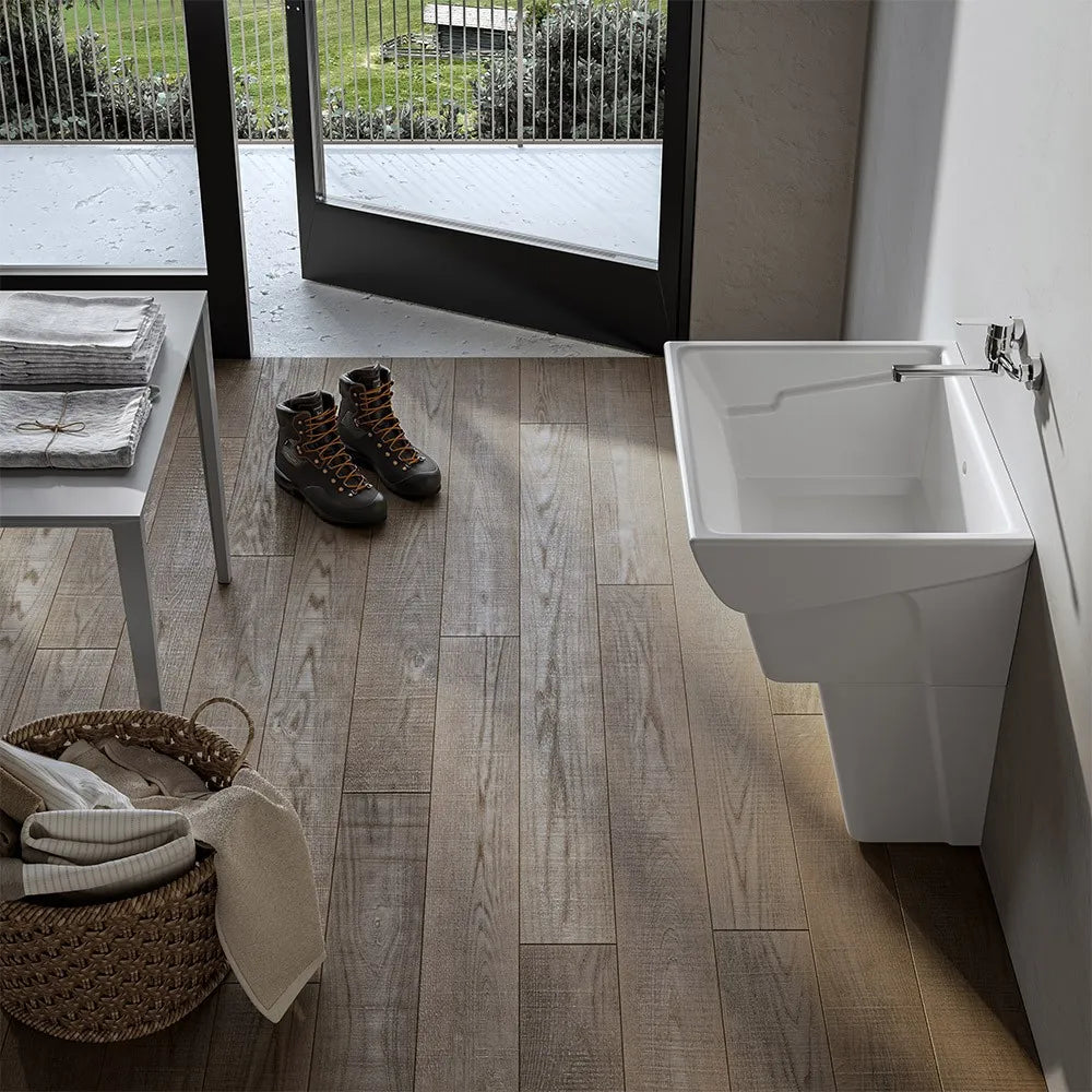 Pilozzo lavatoio 60x50 cm da appoggio in ceramica modello Messico