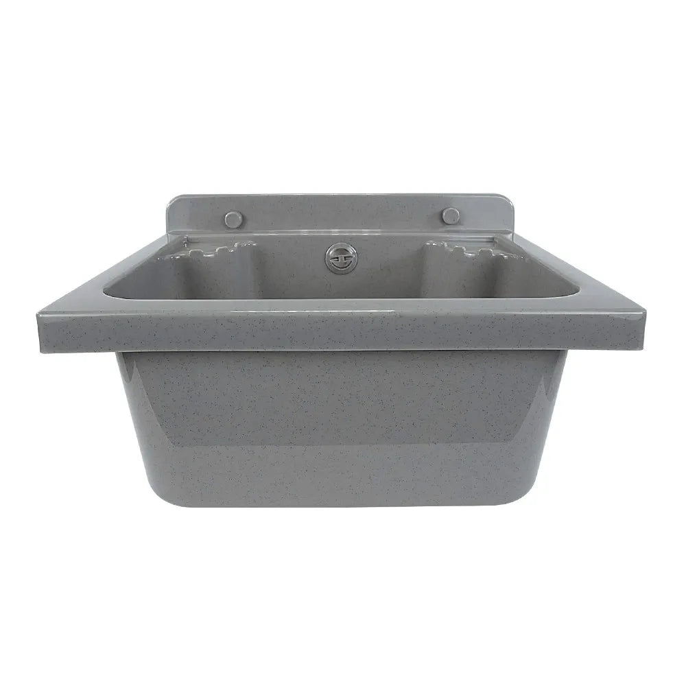 Pilozzo salvaspazio a muro 42x34 cm in plastica grigia scarico incluso