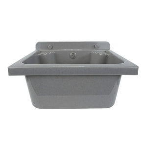 Pilozzo salvaspazio a muro 42x34 cm in plastica grigia scarico incluso