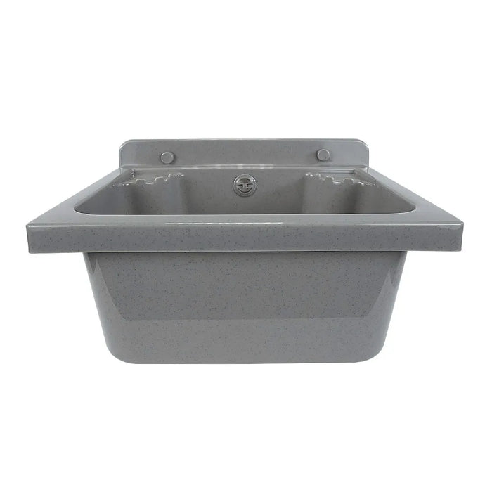 Pilozzo salvaspazio a muro 42x34 cm in plastica grigia scarico incluso