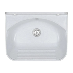 Pilozzo sospeso 46x36 in resina bianco pietra con fissaggi e scarico