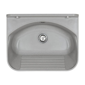 Pilozzo sospeso 46x36 in resina grigio pietra con fissaggi e scarico