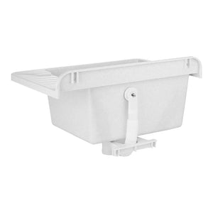 Pilozzo sospeso 50x35 in resina bianco pietra con ripiano dappoggio