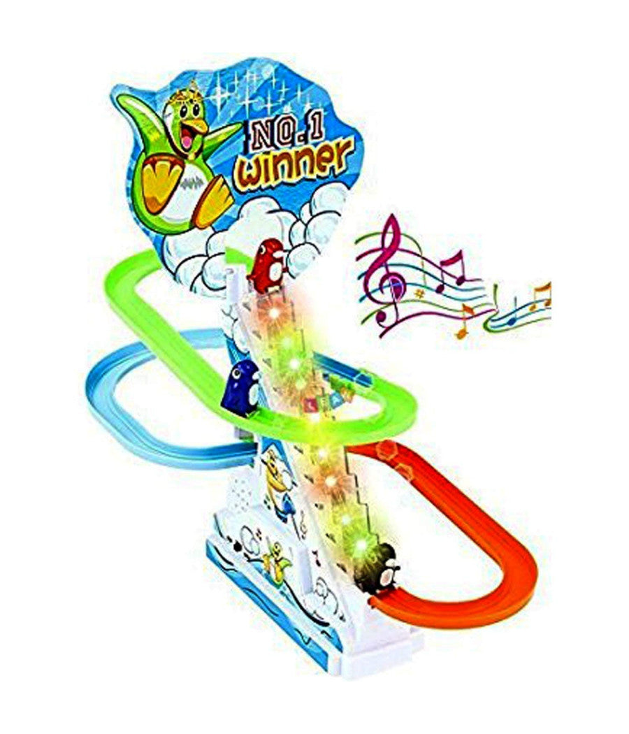 Pinguini Gara Competizione Race Twinkling Funny Luci Suoni Movimento Bimbi Gioco         