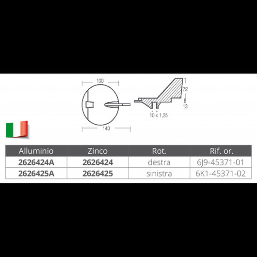 PINNA DESTRA 150-200 HP ALL