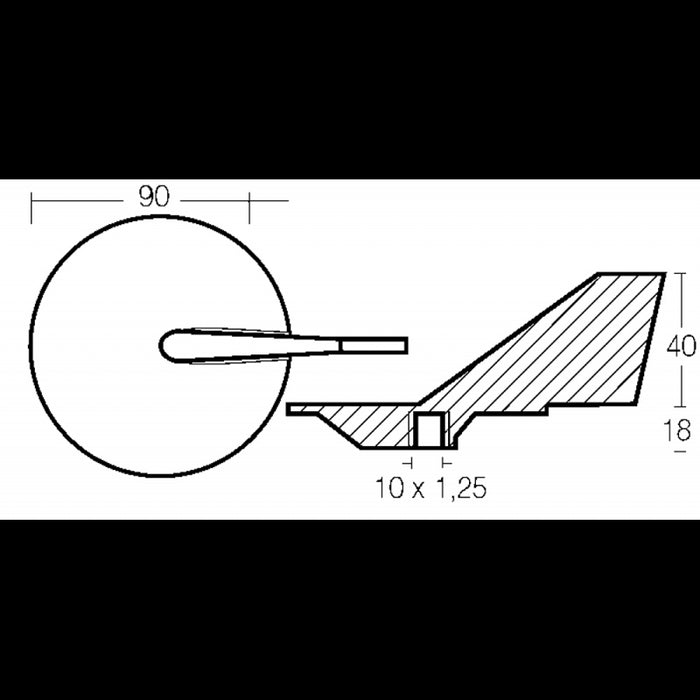 PINNA 40/90 HP IN ALLUMINIO