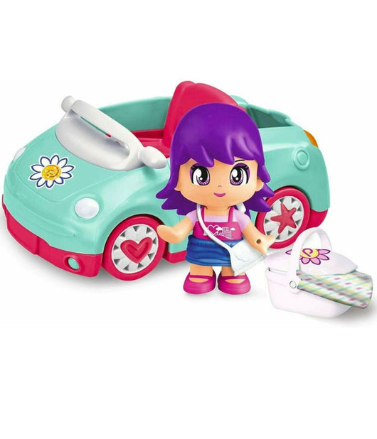 Pinypon Car Mix&match Macchina Con Bambolina E Cestino Da Picnic Gioco Per Bimbe         