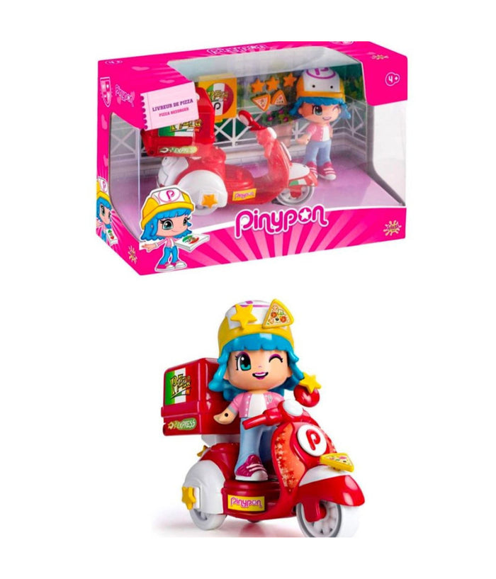 Pinypon Raider Bambolina Motorino Consegna Pizze Accessori Gioco Per Bambine 4+         