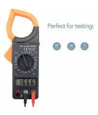 Pinza Amperometrica Digitale Tester Tensione Ac Dc Miltimetro Con Puntali         