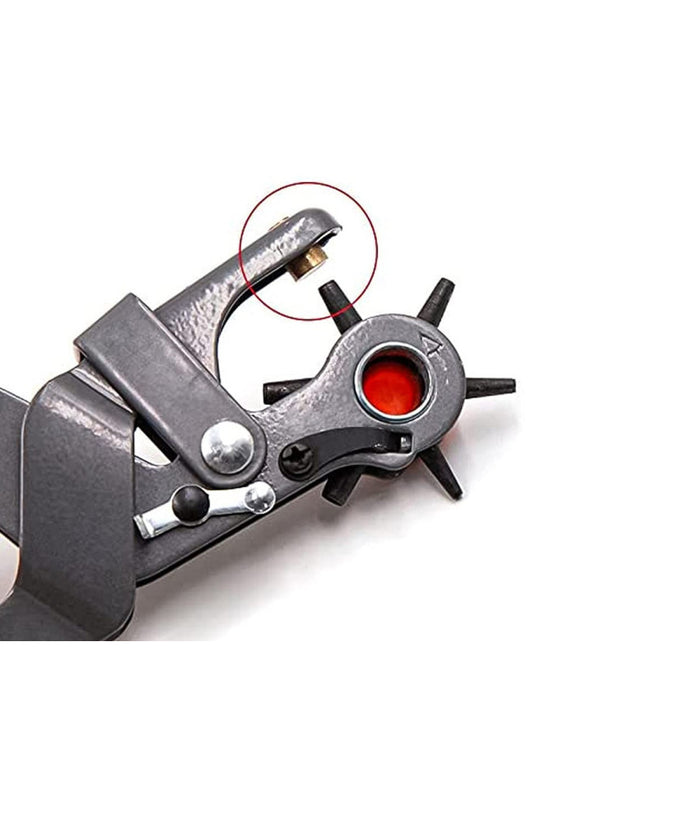 Pinza Fustellatrice Per Cinture Buchi Fori Cintura Cuoio Pelle Testa Girevole         