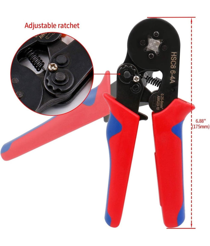 Pinza Hsc8 6-4 Mini Strumenti Di Pinzatura Auto Registrabili Per Cavo 0,25-6,0mmÂ²         