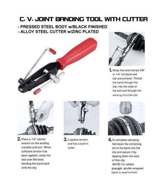 Pinza Per Montaggio Fascette Per Cuffie Giunti Omocinetici Auto Attrezzo Officin         