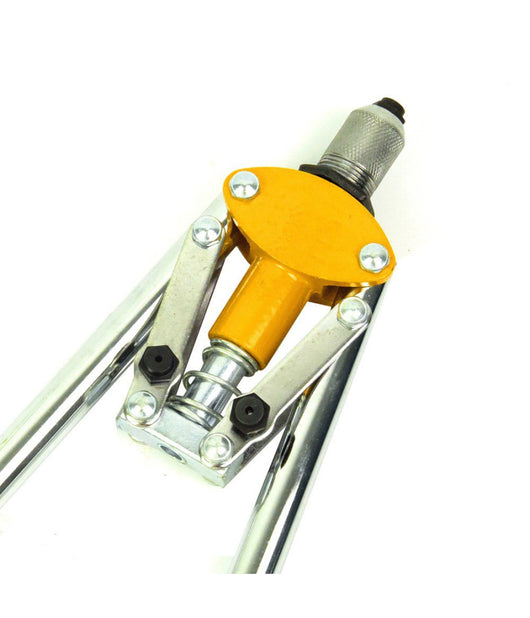 Pinza Rivettatrice Doppio Manico Con Aste Lunghe 17" Rivetti Da 3.2 4.0 4.8         