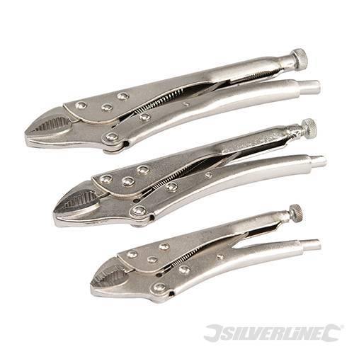 Pinza autobloccante Silverline set pinze 3pz grip morsetto morsa acciaio